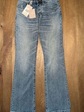 (Sz 25 = Fit 26) Oliver Logan "Stanley" Mid-Rise Bootleg "Worn Vintage" Shade.